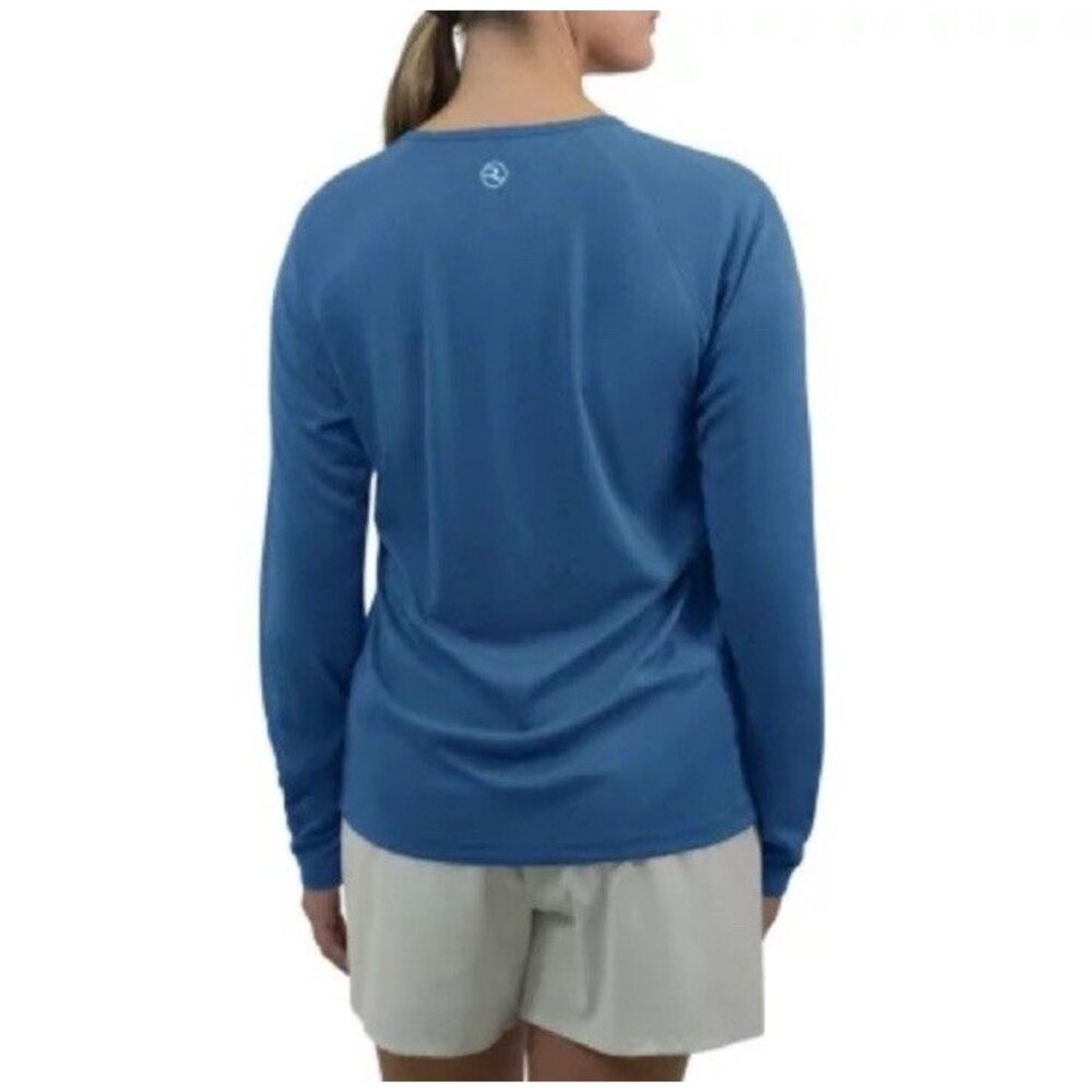 REEL LIFE WOMEN'S JAX BEACH LONG SLEEVE UV (UPF 50) Large Navy New - Picture 2 of 12